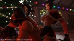 1boy 2girls 3d animated areola bouncing_breasts cowgirl_position demi_(fortnite) epic_games exposed_breasts female fortnite kissing large_breasts male medium_breasts mp4 nipples pale-skinned_female pleasethisworks riding_penis sex skye_(fortnite) sound tagme thick_thighs tits video voice_acted