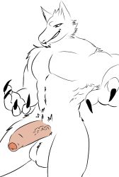1boy erection gay jackalman male non-human non-human_only penis pose snout solo thundercats