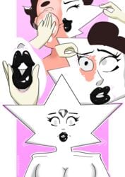 black_lips brazencrash corruption female gender_transformation mtf_transformation pearl_(steven_universe) steven_quartz_universe steven_universe thick_lips transformation white_diamond_(steven_universe)