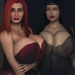 2girls 3d altered_gf big_ass big_breasts bottom_heavy breasts bust busty chest cleavage curvaceous curvy curvy_figure eyebrows eyelashes eyes female female_focus fit fit_female hair hips hourglass_figure huge_ass huge_breasts human large_ass large_breasts legs light-skinned_female light_skin lips mature mature_female original original_character original_characters slim slim_waist thick thick_hips thick_legs thick_thighs thighs top_heavy top_heavy_breasts virt-a-mate virtamate voluptuous voluptuous_female waist wide_hips