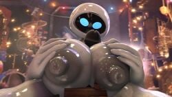 3d areolae big_areola big_breasts big_nipples big_penis disney eve_(wall-e) gigantic_breasts huge_areolae huge_breasts huge_cock huge_nipples male nipples paizuri penis_between_breasts pixar rayhuma robot robot_girl tagme titjob wall-e wall-e_(character)