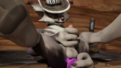 16:9 3d 3d_(artwork) anal anal_masturbation anal_sex balls blizzard_entertainment canid clenched_teeth clothing digital_media_(artwork) dildo edricmarcry fur genitals grey_body grey_fur hat hat_only headgear headgear_only headwear headwear_only hi_res inside legs_up male mammal masturbating_while_penetrated masturbation mostly_nude pawpads penetration penis sex_toy sitting solo teeth video_games vulpera warcraft widescreen