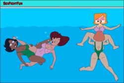 cunnilingus debbie_turnbull debs_turnbull disney donna_tubbs erect_nipples family_guy female_only goof_troop green_swimsuit licking_pussy lois_griffin nipples peg_pete pink_swimsuit pool robotboy scissoring sexfightfun swimming swimming_pool swimsuit the_cleveland_show tribadism underwater water yuri