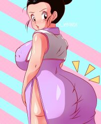 1girls ass back_view big_ass big_breasts breasts bubble_ass bubble_butt chichi dragon_ball dragon_ball_super dragon_ball_z female female_only gilf gmilf huge_ass kyandi_db milf shounen_jump solo solo_female thick_ass