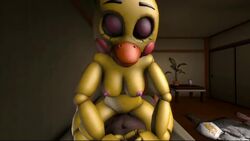 1boy 1boy1girl 1girls 3d accurate_art_style animated animatronic beak big_penis bird chicken closed_eyes cowgirl_position five_nights_at_freddy's five_nights_at_freddy's_2 human living_machine mp4 no_sound nude source_filmmaker straight toy_chica_(classic) toy_chica_(fnaf) video yellow_body