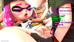 1boy 1boy1girl 3d animal_humanoid anthro being_watched bench blush bodily_fluids bottomless bottomless_female cephalopod cephalopod_humanoid clothed clothed_male clothing cum cum_in_pussy cum_inside cuttlefrsh_(splatoon) deep_kiss drooling duo female humanoid impregnation impregnation_request inkling inkling_boy inkling_girl leviantan581re looking_pleasured male male/female marine marine_humanoid mask_(marking) mollusk mollusk_humanoid nintendo octarian octoling octoling_boy octoling_girl onomatopoeia penetration penis pink_eyes pink_hair pointy_ears pounding pseudo_hair public public_sex pussy saliva sfm source_filmmaker splatoon splatoon_(series) splatoon_2 squid surume_(splatoon) tentacle tentacle_hair text thrusting tongue tongue_out vaginal vaginal_penetration video_games