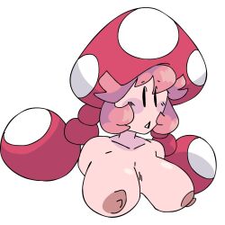 1girls big_breasts breasts female_only i_mean_some_serious_oh-bongas lesorgnsfw mario_(series) naked nintendo nipples nude nude_female pink_hair shortstack simple_background solo some_serious_honkers tagme toadette