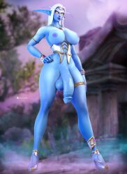 1futa 3d azshara big_penis blizzard_entertainment blue_skin chaossu3d futa_only futanari huge_cock night_elf queen_azshara self_upload solo world_of_warcraft