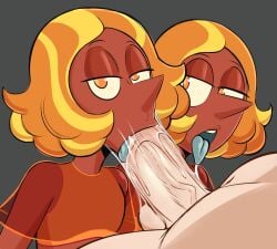 2d :>= blowjob blowjob_face cock dick female gem gem_(species) gemsona gemstone nsfw original_character pearl_(gem) penis spakka5 steven_universe thehoeartist thehoeartiste tongue tongue_out