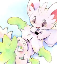 ambiguous_gender anthro balls censored chinchilla cub furry gritted_teeth hi_res minccino penis pokémon_(species) pokemon pokemon_(species) semi-anthro shaymin_sky_forme spreading_anus tagme tears tiny_penis traditional_media_(artwork) trem_trrn