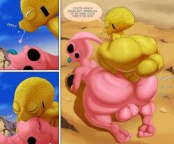 2boys anal babidi balls dat_ass dragon_ball dragon_ball_z femboy gay gay_sex hi_res highres huge_ass kid_buu kiffy_(artist) majin_buu male male/male male_only male_penetrating_male perching_position saliva shortstack small_male tagme tagme_(character)