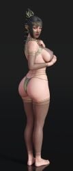 1girls 3d 3d_(artwork) baldur's_gate baldur's_gate_3 belly_dancer belly_dancer_outfit big_ass big_breasts big_butt breast_curtains cosplay curvy daz3d daz_studio dungeons_and_dragons feet female female_only harem_girl harem_outfit pin3d revealing_clothes shadowheart skimpy_clothes slave slave_outfit slavegirl stockings tagme veil