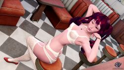 1girls 3d 3dcg a_house_in_the_rift azraesha bra bracelet breasts diner female female_focus female_only heart indoors lingerie lipstick natural_breasts necklace one_eye_closed original original_art original_artwork original_character original_characters pin_up pink_skin pinup pinup_pose png solo succubus thigh_highs thighhighs video_game_character video_games visual_novel vn waitress white_bra white_lingerie wink winking winking_at_viewer