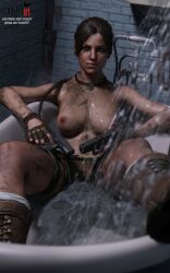 10:16 1girls 3d 3d_(artwork) 4k bathroom bathtub blush blush braid breasts breasts breasts brown_gloves brown_hair brown_hair brown_shoes closed_mouth dirt dirty dirty_face dirty_skin erect_nipples female female female_focus female_only fingerless_gloves gloves gun guns in_bathtub in_water lara_croft lara_croft_(cod) looking_at_viewer medium_breasts necklace nipples open_eyes partially_submerged patreon patreon_username roosterart shoes shoes_on shorts sink solo solo_focus subscribestar subscribestar_username tomb_raider topless topless_female video_game video_game_character video_game_franchise water wet