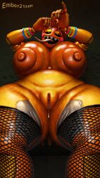 1girls 2k 3d 3d_(artwork) animatronic ass bbw big_breasts blender blender_(software) blender_cycles breasts chubby chubby_female curvaceous curvy curvy_figure ember21hk female female_focus female_only finger_gesture five_nights_at_freddy's five_nights_at_freddy's_2 hi_res huge_ass huge_breasts huge_butt huge_thighs leaking_pussy looking_at_viewer looking_down_at_viewer metal_tongue pussy robot robot_girl scottgames sharp_teeth solo solo_female solo_focus thick_ass thick_thighs tongue_out toy_chica_(cyanu) toy_chica_(fnaf) viewed_from_below voluptuous wide_hips yellow_body