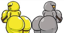 angry_expression ass ass_focus big_ass big_breasts gold_(metal) golden_coin golden_skin large_ass large_breasts pixel_art rule_63 the_binding_of_isaac thick_thighs trifuson ultra_greed