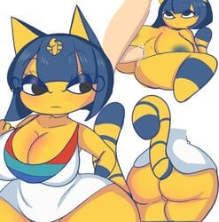 animal_crossing animal_humanoid ankha ass breasts cat_humanoid felid felid_humanoid feline feline_humanoid female humanoid mammal mammal_humanoid nadjarelish nadjarelish_(artist) nintendo sex solo thick_thighs video_games