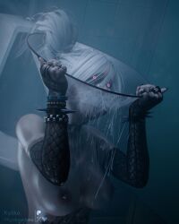 1girls 2026 3d areolae big_breasts black_nail_polish bracelet bracelets breasts collar cone_of_shame cum cum_bubble cum_drip cum_overflow dbd dead_by_daylight drowning drowning_in_cum elbow_gloves elizabethan_collar female female_only fishnet_gloves fishnets functionally_nude gloves glowing_eyes indoors kyokwadesu long_fingernails long_hair nail_polish nipple_piercing nipples nude nude_female painted_nails pet_cone pierced_nipples piercing ponytail purple_eyes ruined_makeup runny_makeup runny_mascara sable_ward silver_hair solo spiked_bracelet submerged_in_cum tied_hair tight_gloves