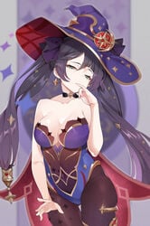 mona (genshin impact) from genshin impact by kemile