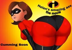 1girls armwear ass big_ass big_breasts bodysuit clothing disney edit elastigirl eyewear female female_only footwear handwear helen_parr huge_ass large_ass legwear looking_at_viewer mask milf movie_poster pixar poster shadman smooth_skin solo superheroine text the_incredibles