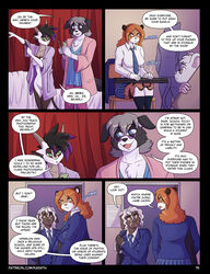 2021 5_fingers annoyed antelope anthro areola bathrobe beverly_(kadath) black_body black_border black_fur black_nose border border_collie bottomwear bovid breasts brown_body brown_fur brown_tail canid canine canis caprine cleavage clothed clothing collie comic conditional_dnp digital_media_(artwork) dipstick_ears domestic_cat domestic_dog dressing ear_piercing ear_ring english_text eyewear felid feline felis female fingers fur furniture gabby_(kadath) genitals glasses gloves_(marking) grazing_antelope green_eyes grey_areola grey_hair grey_nipples group growling hair herding_dog hi_res highlights_(coloring) horn inside kadath kadath_universe looking_at_another looking_back looking_back_at_another male mammal markings mature_anthro mature_female money mouse multicolored_body multicolored_ears multicolored_fur multicolored_tail murid murine navel nipple_piercing nipples olivia_(kadath) oryx page_75 pastoral_dog piercing purple_highlights pussy regina_(kadath) robe rodent shaded sheep sheepdog short_hair sitting skirt standing text translucent translucent_hair two_tone_body two_tone_fur url white_body white_fur white_wool wool_(fur)