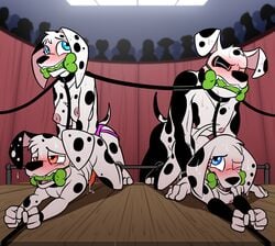 101_dalmatian_street 101_dalmatians 2020s 2021 2boys 2girls 4_fingers all_fours ambiguous_penetration anal anal_sex animal_genitalia animal_penis anthro anthro_on_anthro anthro_penetrated anthro_penetrating anthro_penetrating_anthro arms_tied ass_up audience bassybefuddle big_breasts black_collar black_nose black_pupils black_spots blue_eyes blush bodily_fluids bone_gag bound breasts canid canine canine_penis canis collar collar_only crowd dalmatian daughter delilah_(101_dalmatians) dildo dipstick_tail disney doggy_style dolly_(101_dalmatians) domestic_dog doug_(101_dalmatians) dylan_(101_dalmatians) fangs father father_and_child father_and_daughter female female_penetrated female_penetrating female_penetrating_male fingers fist floppy_ears forced from_behind_position fur gag gagged genital_fluids genitals group half-closed_eyes hi_res incest intraspecies knot leash looking_at_another looking_away looking_up male male/female male_penetrated male_penetrating male_penetrating_female mammal moobs mother mother_and_child mother_and_son multicolored_tail narrowed_eyes nipples nude one_eye_closed overweight overweight_anthro overweight_male parallel_sex parent parent_and_child pegging penetration penis pink_inner_ear pink_nipples precum pupils rape red_eyes sex sex_toy sex_toy_in_ass sex_toy_insertion sex_toy_penetration sharp_teeth silhouette son spots spotted_body spotted_fur strapon sweat teeth toying_partner white_body white_fur white_spots