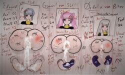 3girls after_anal anal anus ass big_ass blue_hair body_writing cum cum_in_ass cum_in_pussy cum_inside cum_on_feet english_text feet female female_only femsub fire_emblem fire_emblem:_three_houses foot_fetish glory_hole glory_wall hilda_valentine_goneril huge_ass human humiliation jyo large_ass lysithea_von_ordelia marianne_von_edmund multiple_girls multiple_subs nintendo party_wipe pink_eyes pink_hair public_use pussy rape silver_hair slave socks spanking stats stuck stuck_in_wall take_your_pick tally tally_marks text through_wall wall_writing