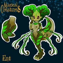 anus ass breasts claws elemental_creature female flora_fauna forest genitals hi_res kobold kobolds magic nipples plant pussy solo treant tree unknown_species zeroaliencat