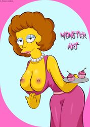 1girls 2021 breasts busty female female_focus female_only hourglass_figure looking_at_viewer maude_flanders monsterart partially_clothed pose posing tagme the_simpsons wide_hips