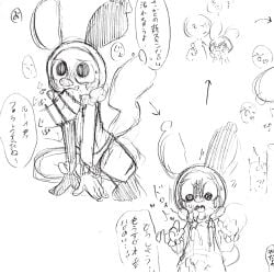 anon big_dick censor_bar cum_in_mouth cum_on_body dandy's_world kneeling looey_(dandy's_world) looking_at_partner messy_clothes no_color puffed_cheeks sketch sketch_page sloppy_blowjob submissive sucking_penis toonophilia