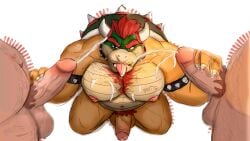 16:9 2_penises 4k absurd_res anthro balls bedroom_eyes belly_hair big_penis bodily_fluids body_hair bowser brutte chest_hair clothing cum cum_drip cum_in_mouth cum_inside cum_on_body cum_on_chest cum_on_face cumshot double_handjob dripping ejaculation erect_nipples erection eyebrows fellatio foreman_spike genital_fluids genitals glans group group_sex hairy handjob hi_res horn human kneeling kneeling_oral_position koopa leather leather_clothing leather_strap looking_at_viewer looking_pleasured male male/male mammal mario mario_bros masturbating_to_other masturbation monochrome multi_genitalia multi_penis muscular muscular_anthro muscular_male narrowed_eyes nintendo nipples oral orgasm overweight overweight_male pecs penile penile_masturbation penis pubes reptile scalie seductive seductive_mouth sex simultaneous_orgasms straps threesome tongue tongue_out tongue_out_fellatio trio turtle two-handed_handjob vein veiny_muscles veiny_penis widescreen