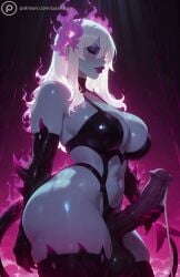 1futa 2d ai_generated balls big_balls big_breasts big_penis breasts busty cock cum curvaceous curvaceous_figure curvy curvy_body curvy_figure curvy_futa curvy_hips dick dickgirl evelynn futanari horsecock_futa intersex masturbation penis quantrup solo solo_futa sound tagme toned_futa video