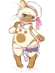 2017 3:4 anthro biped blue_eyes blush bodily_fluids brown_body brown_fur capcom clothed clothed_anthro clothed_female clothing digital_drawing_(artwork) digital_media_(artwork) digitigrade diru facial_markings felid felyne female female_anthro flat_cap flat_colors footprint front_view fur genital_fluids gloves_(marking) half-closed_eyes hat head_markings headgear headwear leg_markings looking_at_viewer looking_pleasured lynian mammal markings mask_(marking) monster_hunter multicolored_body multicolored_fur narrowed_eyes palico panties panties_down partially_clothed pawprint pawprint_(marking) penetration pose sex_toy sex_toy_in_vagina sex_toy_insertion simple_background skimpy slim slim_anthro slim_female socks_(marking) solo standing swimwear tan_body tan_fur two_tone_body two_tone_fur underwear underwear_down undressing_self vaginal vaginal_fluids vaginal_penetration vibrator vibrator_in_vagina whiskers white_background