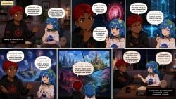 adult_female ai_generated big_breasts big_dick blue_eyes blue_hair earth-chan