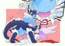 2boys altopikachu knot legendary_pokemon male/male pokemon pokemon_(species) sex shaymin shiny_pokemon sky_forme_shaymin testicles willow_(altopikachu)