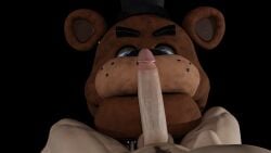 3d animatronic bear blender five_nights_at_freddy's freddy_(fnaf) furry gay human humanoid humanoid_genitalia humanoid_penis keatonrogers0201 looking_at_viewer penis penis_on_face scottgames