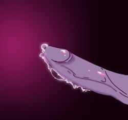 cartoon cock cum fantasy glowing_cum penis purple_background purple_skin