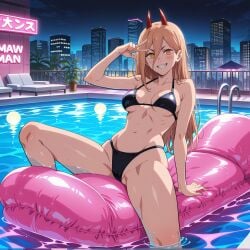 ai_generated barefoot bikini blonde_hair chainsaw_man female female_only phibsai power_(chainsaw_man) tagme