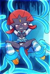 absurd_res bodily_fluids cave clothing clothing_aside female forced generation_4_pokemon genitals hi_res nintendo panties panties_aside penetration pokemon pokemon_(species) rape red_eyes restrained restrained_by_tentacles sex shirt solo spread_legs spreading tears tentacle_in_vagina tentacle_penetration tentacle_rape tentacle_sex tentacles thick_thighs topwear unbuttoned_shirt underwear underwear_aside vaginal vaginal_penetration vulva weavile xxkenthewolfxx