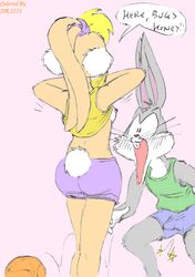 anthro asthexiancal bugs_bunny female fur furry lola_bunny looney_tunes male rabbit space_jam straight straight_hair teasing