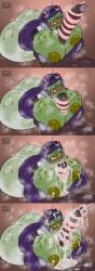1boy 1girls alien ass attea ben_10 ben_10_omniverse breasts cum cum_in_mouth cum_inside frog_girl green_skin huge_ass huge_breasts hyper_penis long_tongue nipples paizuri tongue tongue_around_penis ursamoon