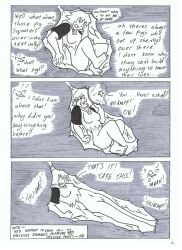 2011 clothing comic english_text female female_prey genitals hi_res human mammal ndnode shirt solo text topwear vulva