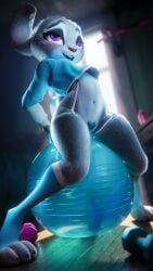 3_toes 3d_(artwork) 9:16 anthro armwear aroused ball bedroom blender_(artwork) blender_cycles_(artwork) blue_eyes bottomless breasts breath clothed clothing depth_of_field detailed detailed_fur digital_media_(artwork) digitigrade dildo dildo_between_legs dildo_in_vagina dildo_insertion disney dutch_angle ears_down european_rabbit exercise_ball eyelashes eyeliner feet female female_anthro female_penetrated fur furniture genitals grey_body grey_fur hi_res hindpaw hoodie humanoid_genitalia humanoid_vulva judy_hopps lagomorph legwear leporid looking_pleasured makeup mammal masturbation multicolored_body multicolored_ears multicolored_fur navel nipple_fetish nipple_play nipples nudaya nude oryctolagus paws penetration pivoted_ears pubes purple_eyes rabbit rim_light sex sex_toy sex_toy_in_vagina sex_toy_insertion short_tail signature sitting sitting_on_ball small_breasts smile solo stockings tail teeth thick_thighs thigh_highs thigh_sex toes topwear touching_nipples training two_tone_body two_tone_fur under_shade vaginal vaginal_masturbation vaginal_penetration vein vulva vulva_rubbing white_body white_fur wide_eyed wide_hips zootopia