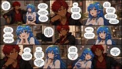 adult_female ai_generated big_breasts big_dick blue_eyes blue_hair earth-chan