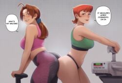2girls ai_generated ass big_ass big_breasts breasts cartoon_network crossover curvaceous curvy curvy_figure delia_ketchum_(pokemon) dexter's_laboratory dexter's_mom digital_media_(artwork) female game_freak hips hourglass_figure huge_ass huge_breasts large_ass large_breasts leggings legs light-skinned_female light_skin mature mature_female milf mother nintendo phophopho pokemon round_ass slim_waist thick thick_hips thick_legs thick_thighs thighs voluptuous waist wide_hips