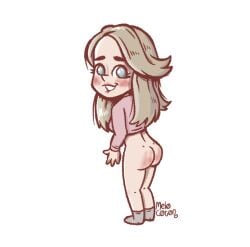 blonde_hair blue_eyes cute cute_face melo_coton nice_ass original original_character socks spanked_ass
