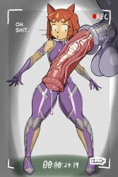 2:3 396bun absurd_res animal_genitalia animal_penis anthro balls big_balls big_breasts big_penis bodily_fluids breasts clothing domestic_cat duo english_text equid equine equine_genitalia equine_penis felid feline felis female feral gameoverse genital_fluids genitals glitch_productions hi_res huge_penis igawa_asagi kit_bodega leaking_precum male male/female mammal penis pink_pupils precum profanity pupils shocked taimanin_(series) taimanin_asagi text tight_clothing