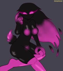 ass black_body female female_only madness:_project_nexus madness_combat pink_eyes pink_hair pink_nipples stygian_(madness_combat) sunnypawsy