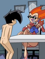 1boy 1girls age_difference ass ass_focus butt butt_focus cfnm clothed_female_nude_male covering covering_crotch danny_fenton danny_phantom dboy female femdom gif heels humiliation looking_over_eyewear looking_over_sunglasses male male_ass male_ass_focus male_butt male_butt_focus naked nude only_one_naked partial_male penelope_spectra smile straight sunglasses tinted_eyewear