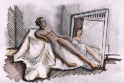 acrylic_paint_(medium) british_male cock cock_out dick flaccid_penis gay_art hand_drawn hand_drawn_art hard_on male male_only marker_(artwork) marker_(medium) naked naked_male nude nude_male penis sketches_by_adab skinny_male